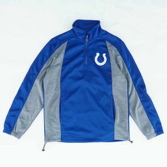 NWT Mens Size Medium NFL G-III Indianapolis Colts Royal Blue 1/4 Zip Jacket - Picture 1 of 2
